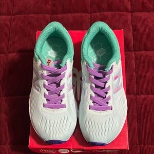 Kids' New Balance Purple and Teal Sneakers